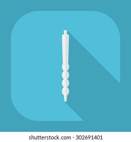 Flat modern design with shadow icons parts hookah