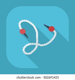 Flat modern design with shadow icons parts hookah