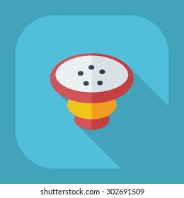 Flat modern design with shadow icons parts hookah