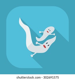 Flat modern design with shadow icons turd, faeces