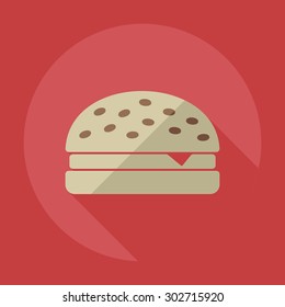 Flat modern design with shadow icons hamburger