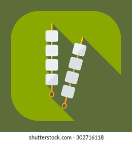 Flat modern design with shadow icons meat