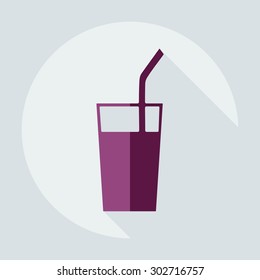 Flat modern design with shadow icons coffee