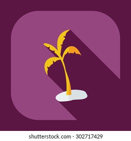Flat modern design with shadow icons palm