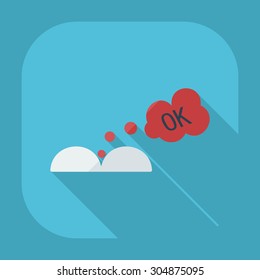 Flat modern design with shadow icons turd, faeces