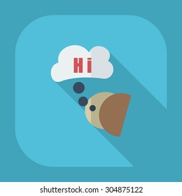 Flat modern design with shadow icons turd, feces