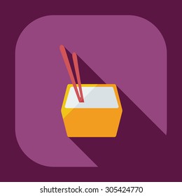 Flat modern design with shadow icons Japanese sushi