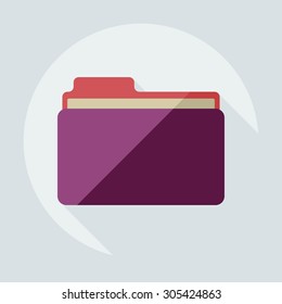 Flat modern design with shadow icons folder