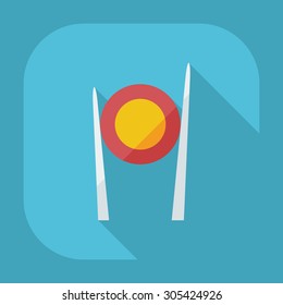 Flat modern design with shadow icons Japanese sushi