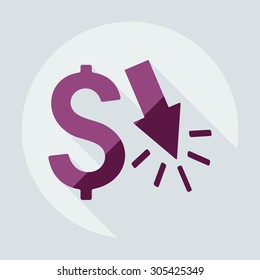 Flat modern design with shadow icons business icon