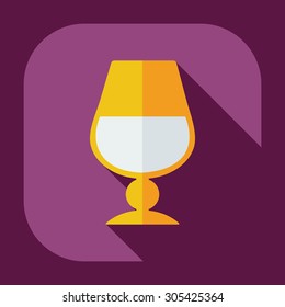 Flat modern design with shadow icons beverage