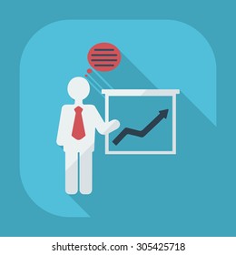 Flat modern design with shadow icons business icon