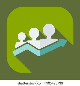 Flat modern design with shadow icons business icon