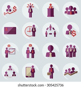 Flat modern design with shadow icons business icon