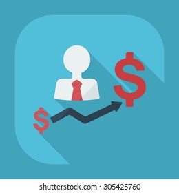 Flat modern design with shadow icons business icon