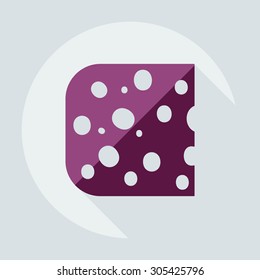 Flat modern design with shadow icons cheese