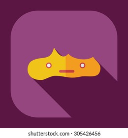 Flat modern design with shadow icons faeces