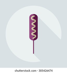Flat modern design with shadow icons meat
