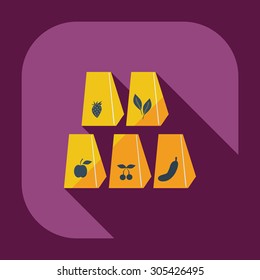 Flat modern design with shadow icons  tobacco for hookah