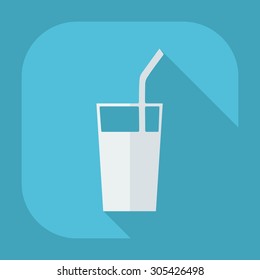 Flat modern design with shadow icons coffee