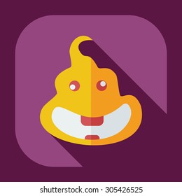 Flat modern design with shadow icons faeces