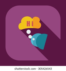 Flat modern design with shadow icons faeces