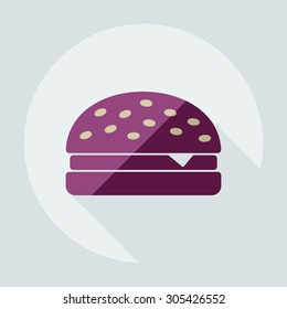 Flat modern design with shadow icons hamburger