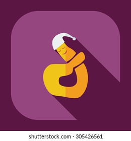 Flat modern design with shadow icons faeces