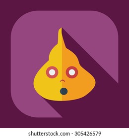 Flat modern design with shadow icons faeces