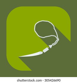 Flat modern design with shadow icons Arab rosary