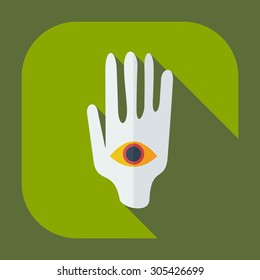 Flat modern design with shadow icons Islamic amulet