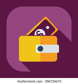 Flat modern design with shadow icons purse