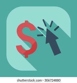 Flat modern design with shadow icons business icon