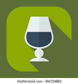 Flat modern design with shadow icons beverage