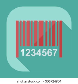 Flat modern design with shadow icons barcode
