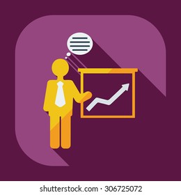 Flat modern design with shadow icons business icon