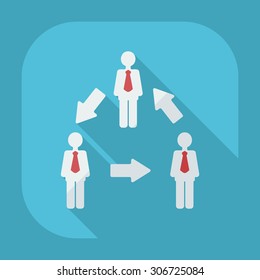 Flat modern design with shadow icons business icon
