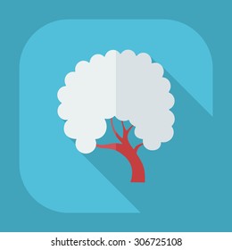 Flat modern design with shadow icons tree