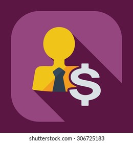 Flat modern design with shadow icons business icon