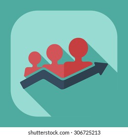 Flat modern design with shadow icons business icon