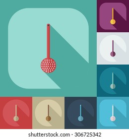 Flat modern design with shadow icons Ladle