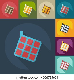 Flat modern design with shadow icons potholder