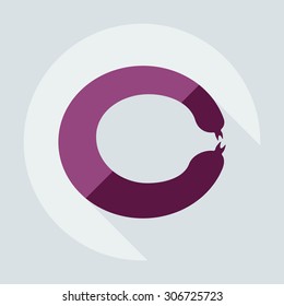Flat modern design with shadow icons sausages