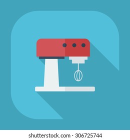 Flat modern design with shadow icons kitchen mixer
