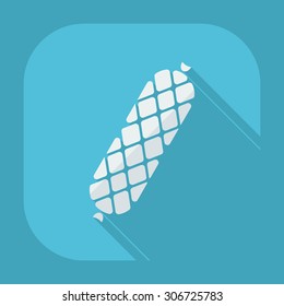 Flat modern design with shadow icons sausages