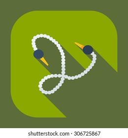 Flat modern design with shadow icons parts hookah