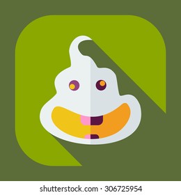 Flat modern design with shadow icons faeces
