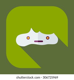 Flat modern design with shadow icons faeces