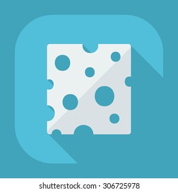 Flat modern design with shadow icons cheese
