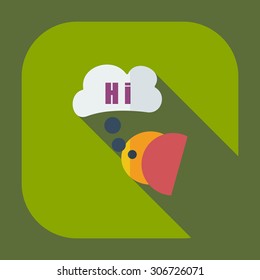 Flat modern design with shadow icons faeces